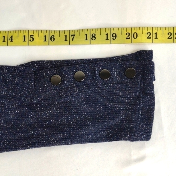 Violets & Roses blue sparkly mock neck long sleeve blouse, size PS, NWT - Picture 8 of 9